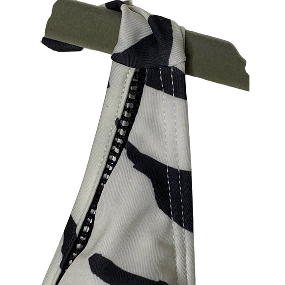 NWT Peixoto Womens Kai Swimsuit Sz Large Wild Zebra Plunging Neckline One Piece - Picture 7 of 14